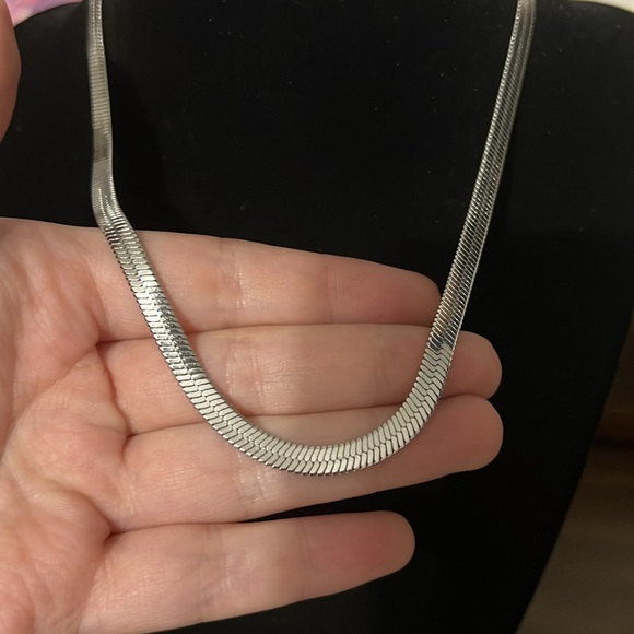 Stainless Steel Herringbone Necklace - Picture 2 of 2